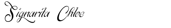 Signarita Chloe font preview